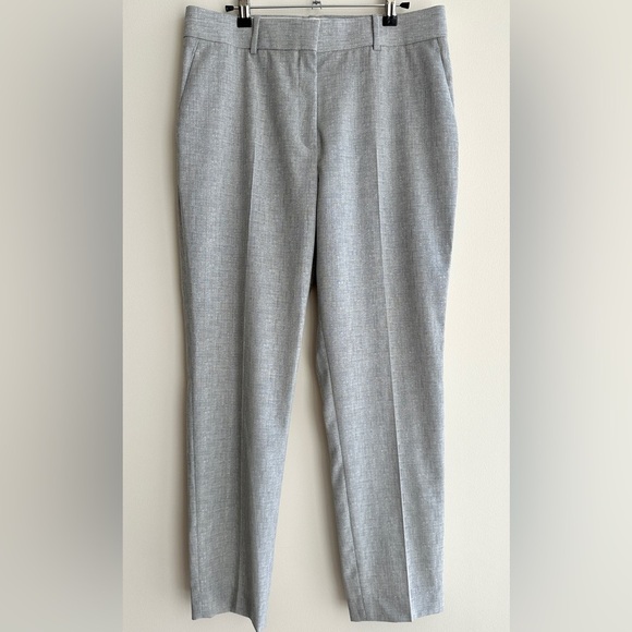 Reiss Pants - Reiss Women’s Grey Wool Blend Tapered Trousers, Gray Cropped Pants, Size 8